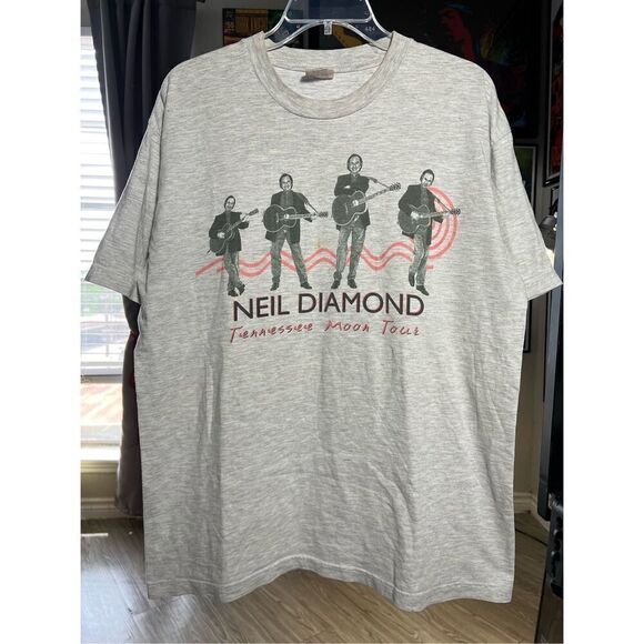 Vintage 90s Neil Diamond Tennessee Moon Tour Tee - Picture 1 of 7